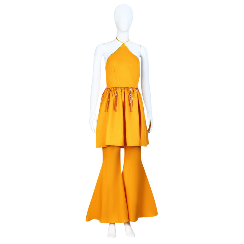 Halloween Harleen Women Quinzel Cosplay Costume Yellow Suit - AwwwCos