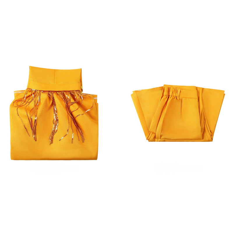 Halloween Harleen Women Quinzel Cosplay Costume Yellow Suit - AwwwCos