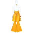 Halloween Harley Quinn Cosplay Costume Golden Dress Pants