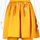 Halloween Harley Quinn Cosplay Costume Golden Dress Pants