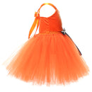 Halloween Kids Girls Pumpkin Layered Tulle Tutu Dress Headband Bag - AwwwCos