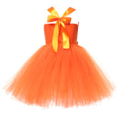 Halloween Kids Girls Pumpkin Layered Tulle Tutu Dress Headband Bag - AwwwCos