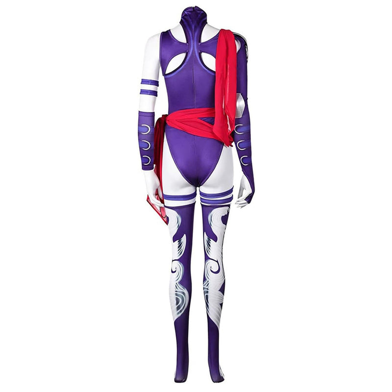 Halloween Party Purple Jumpsuit Psylocke Cosplay Costume