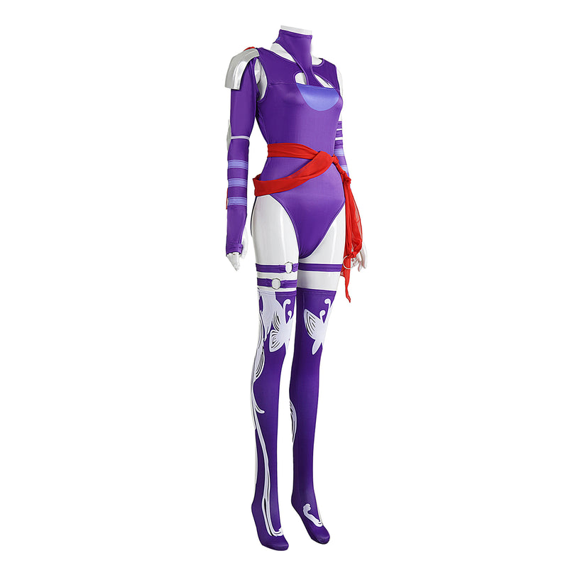 Halloween Party Purple Jumpsuit Psylocke Cosplay Costume