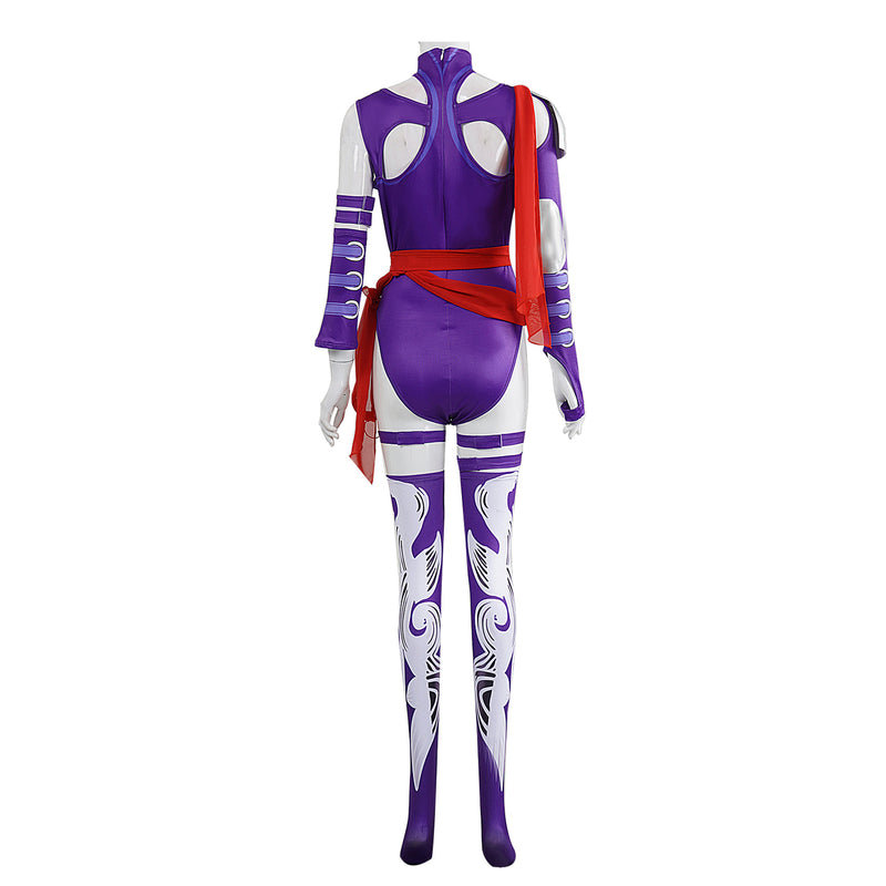 Halloween Party Purple Jumpsuit Psylocke Cosplay Costume