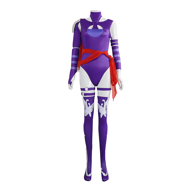 Halloween Party Purple Jumpsuit Psylocke Cosplay Costume