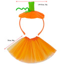 Halloween Pumpkin Cosplay Costume Headband Headwear Orange Tutus Skirt - AwwwCos