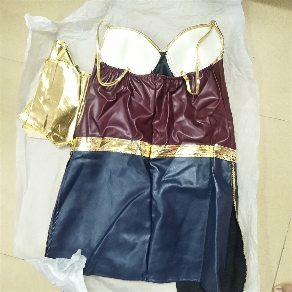 strapless open back dress Wonder Woman Girl's Costume Dress — Vanilla Underground main image 0