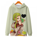 Hanako Kun Cosplay Costume Hoodie Printed Yugi Amane Hooded Fleece Coat