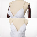 Harley Quinn Sweetheart White A Line Backless Dress - AwwwCos