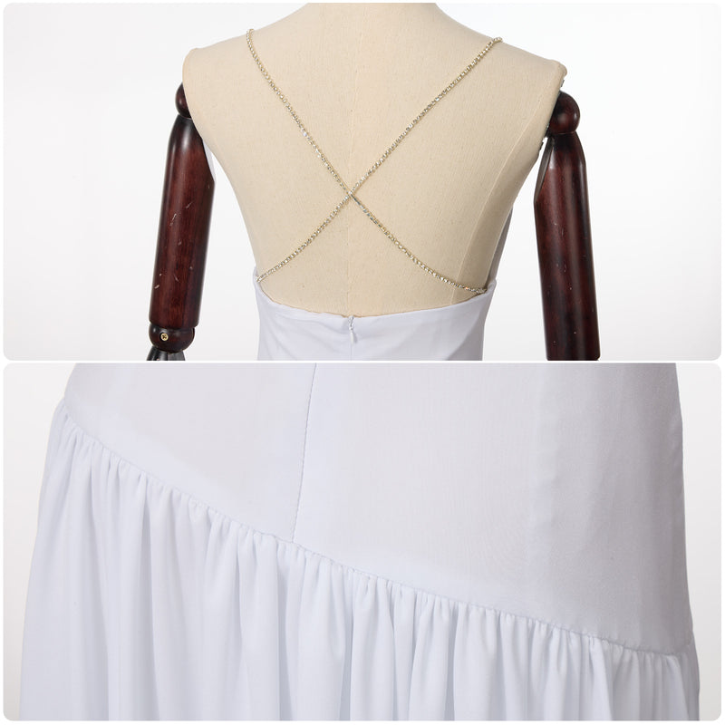 Harley Quinn Sweetheart White A Line Backless Dress