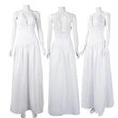 Harley Quinn White Backless in Stock Dress Cosplay Costume