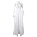 Harley Quinn White Backless in Stock Dress Cosplay Costume