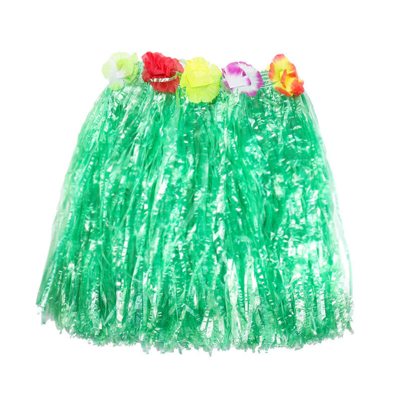 Hawaiian Cosplay Hula Grass Skirt Flower Dance Party Decorations Garland - AwwwCos