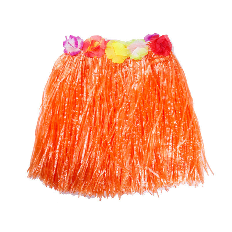 Hawaiian Cosplay Hula Grass Skirt Flower Dance Party Decorations Garland - AwwwCos