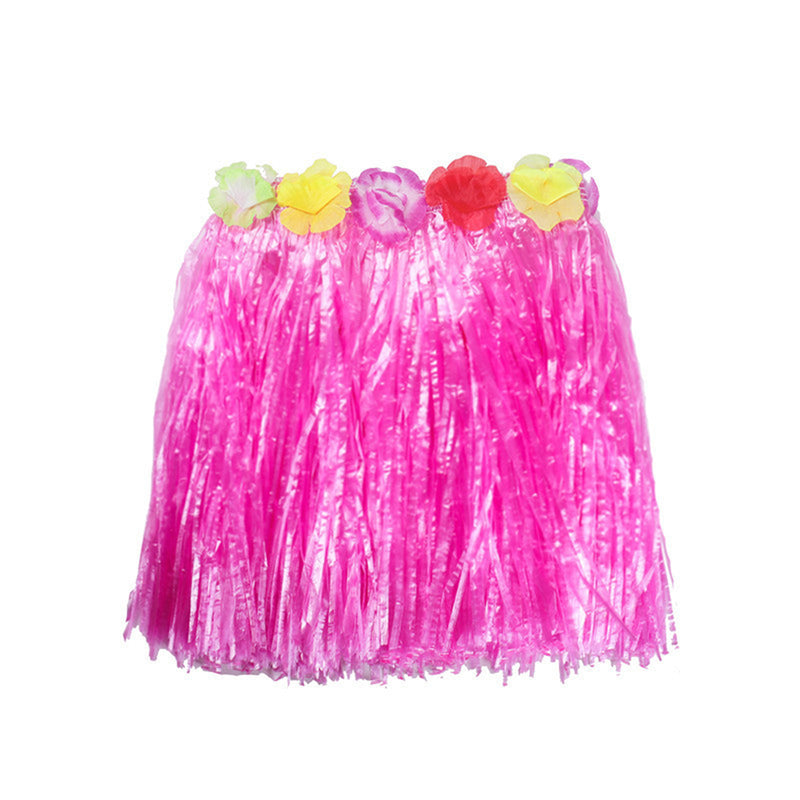 Hawaiian Cosplay Hula Grass Skirt Flower Dance Party Decorations Garland - AwwwCos