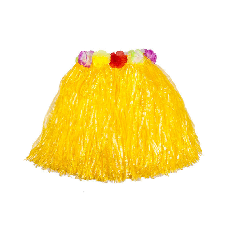Hawaiian Cosplay Hula Grass Skirt Flower Dance Party Decorations Garland - AwwwCos