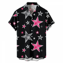 Hawaiian Valentines Party Aloha Button Down Holiday Short Sleeve Shirt