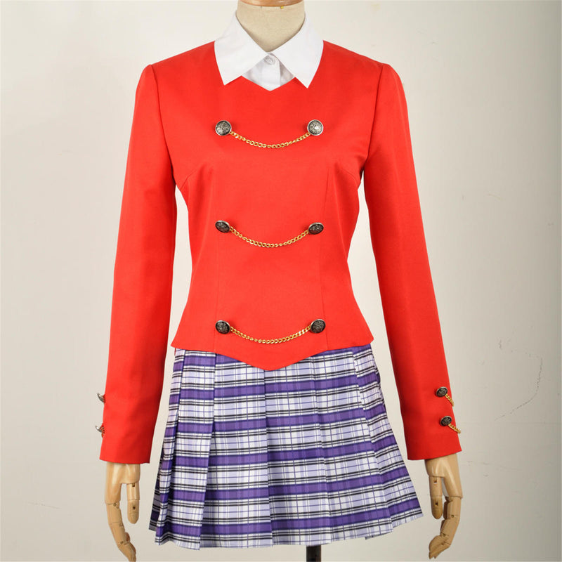 Heathers The Musical Rock Chandler Veronica Sawyer McNamara Duke Stage Uniform Dress Women Outfit Heather School