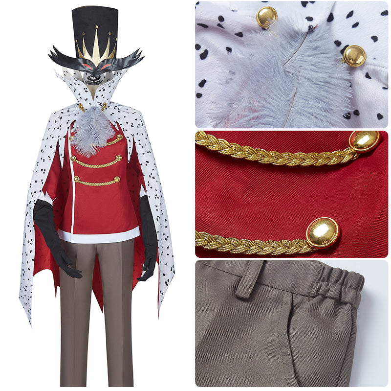 AwwwCos  Helluva Boss Stolas Cosplay Costume Magician Funny Suit Cloak Tops Pants Full Set