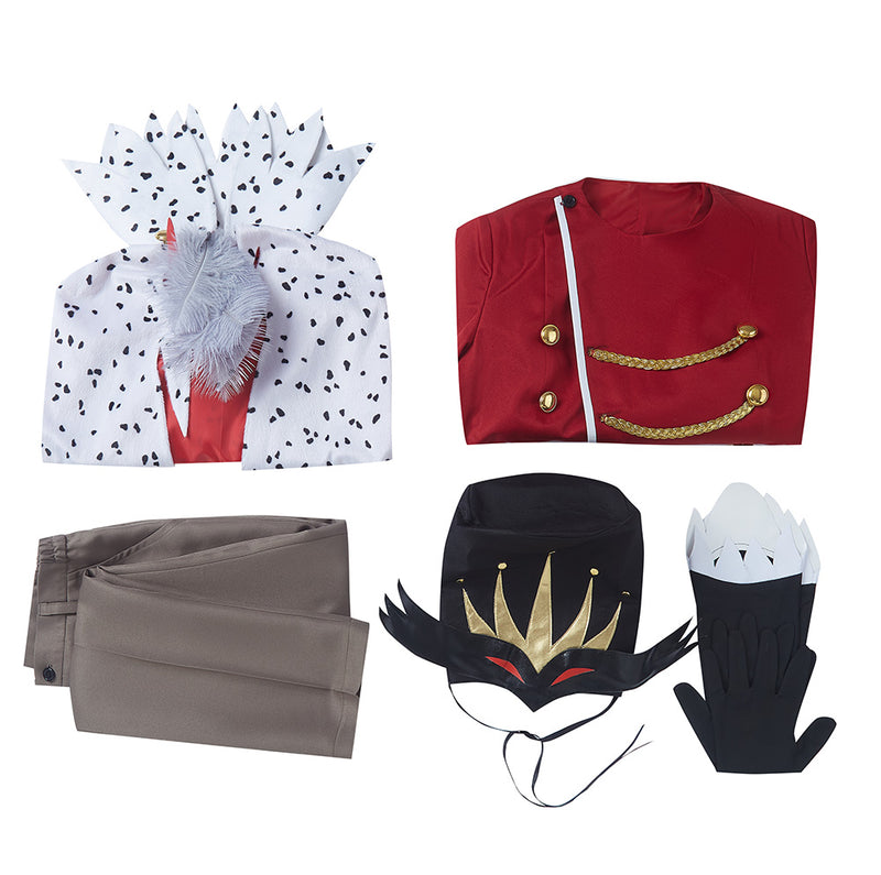 AwwwCos  Helluva Boss Stolas Cosplay Costume Magician Funny Suit Cloak Tops Pants Full Set