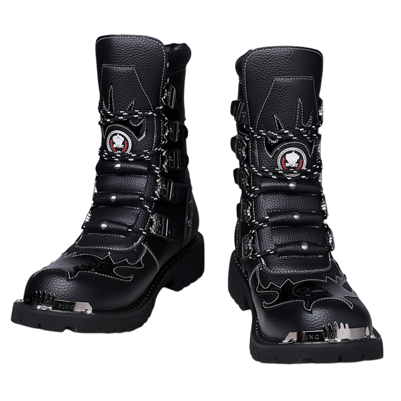 High Top British Style Shoes Workwear Knight Motorcycle Snowskin Boots