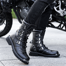 High Top British Style Shoes Workwear Knight Motorcycle Snowskin Boots - AwwwCos