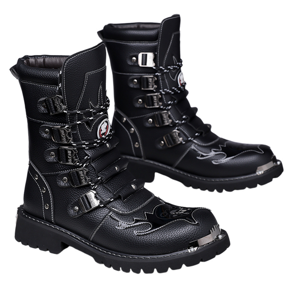High Top British Style Shoes Workwear Knight Motorcycle Snowskin Boots