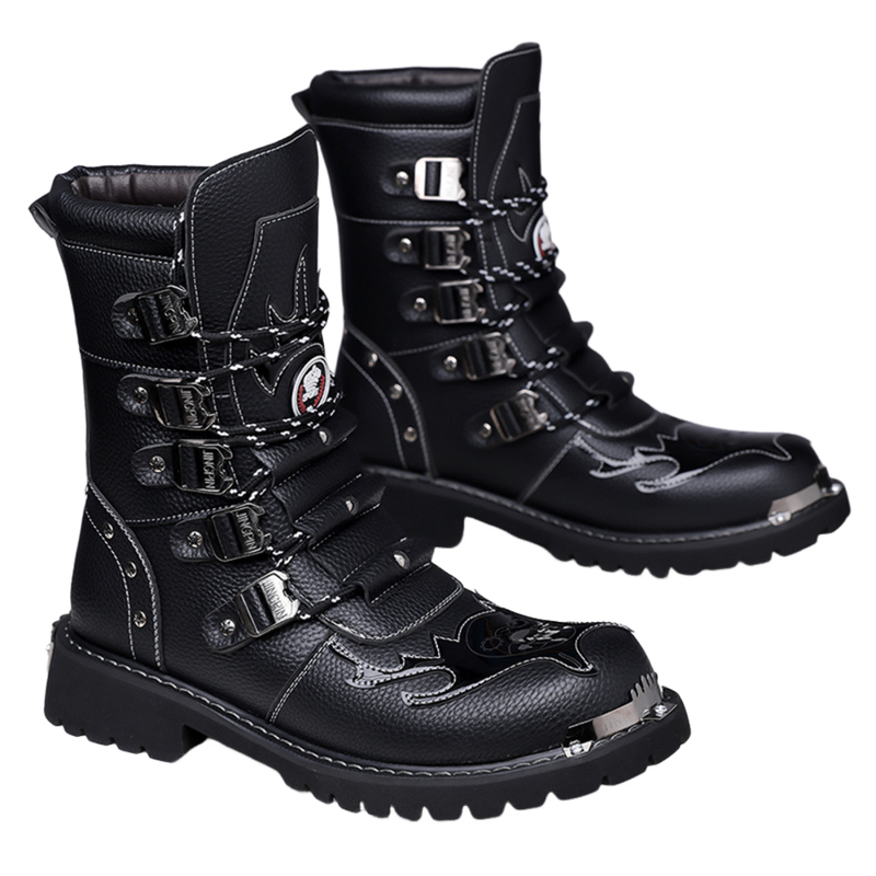 High Top British Style Shoes Workwear Knight Motorcycle Snowskin Boots