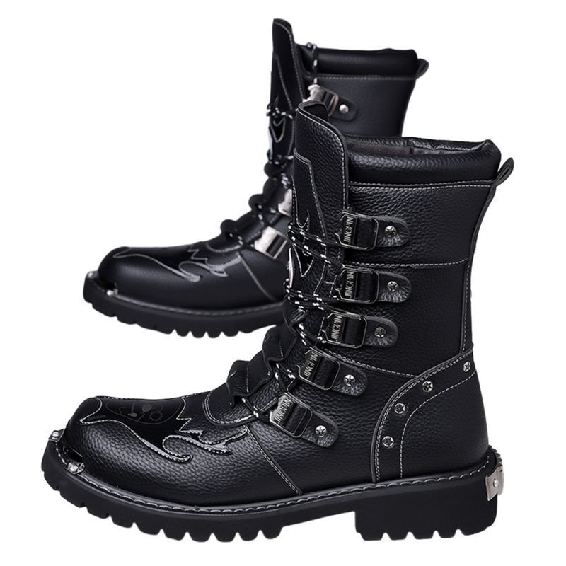 High Top British Style Shoes Workwear Knight Motorcycle Snowskin Boots