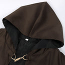 Hobbit Cosplay Costume Long Sleeve Renaissance Hooded Cape Medieval Cloak
