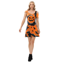 Holy Festival Horror Women Irregular Pumpkin Cosplay Funny Casual Dress - AwwwCos