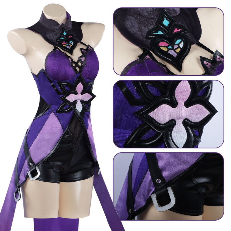 AwwwCos Honkai Star Rail Black Swan Cosplay Costume Suit Dress Uniform Halloween Carnival Party Role Play Outfit for Women