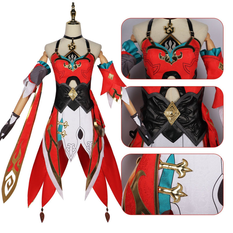 AwwwCos Honkai Star Rail Guinaifen Cosplay Costume Dress Halloween Suit Uniform Outfit Clothes for Women Girls