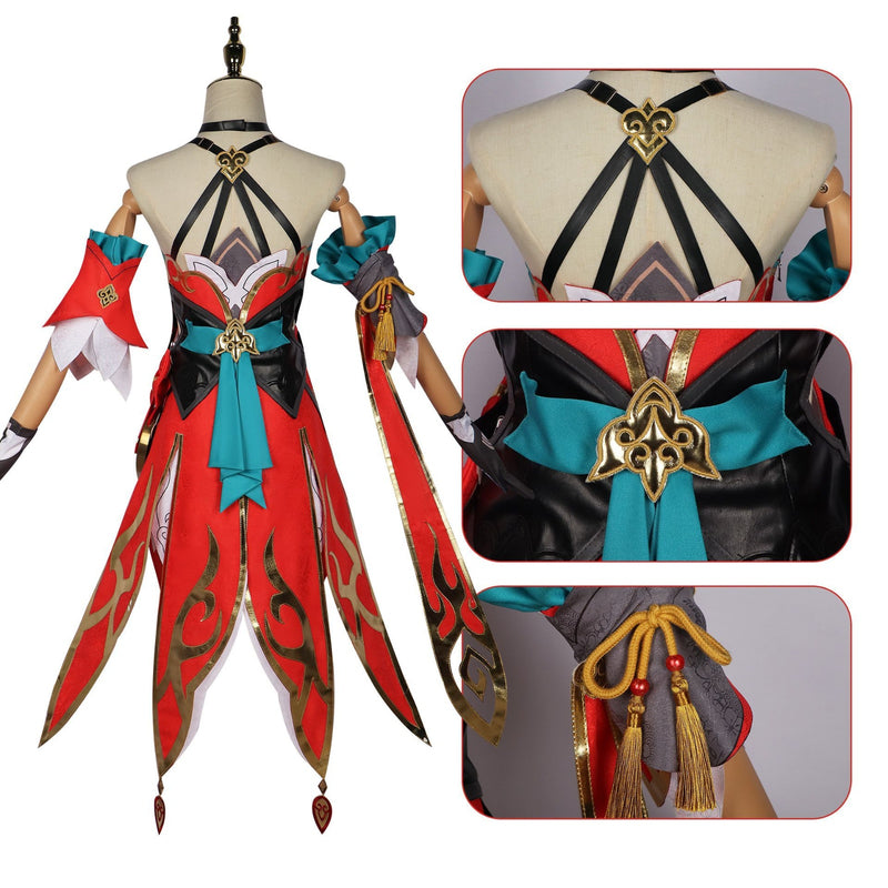 AwwwCos Honkai Star Rail Guinaifen Cosplay Costume Dress Halloween Suit Uniform Outfit Clothes for Women Girls