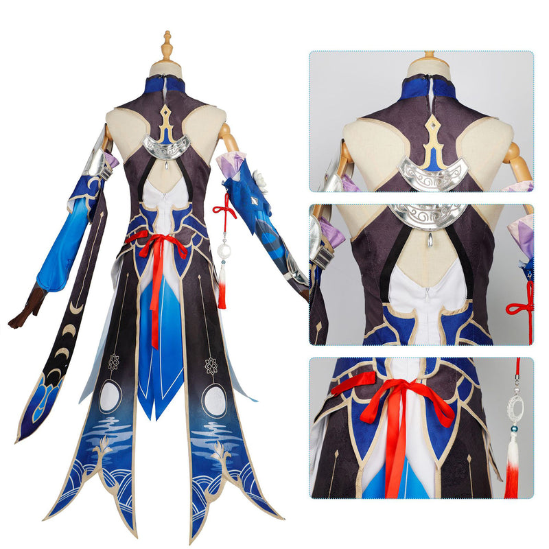 AwwwCos Honkai Star Rail Jingliu Cosplay Costume Collapse Star Dome Railway Cosplay Uniform Halloween Performance Dress Outfit Clothes