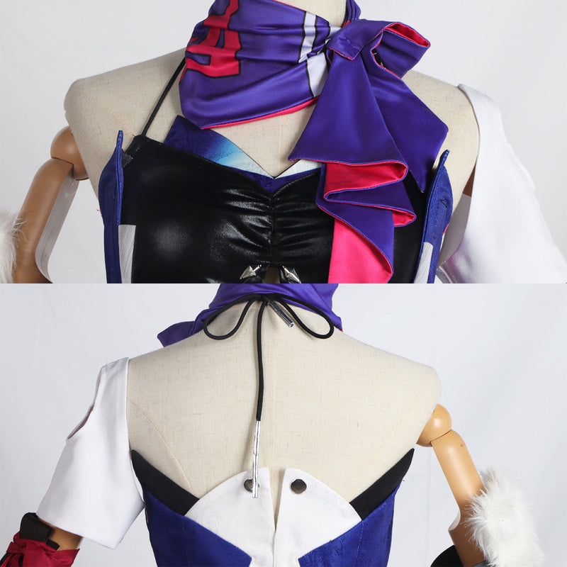 AwwwCos Honkai Star Rail Seele Cosplay Costume Women Purple Suit Dress Halloween Outfit Uniform Clothes