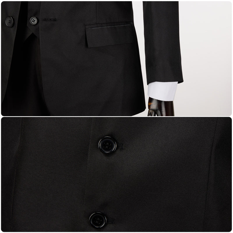 Joker 2 The Joker Black Suit Cosplay Costume Men Uniform Set Bow Tie Evening Gown Outfit