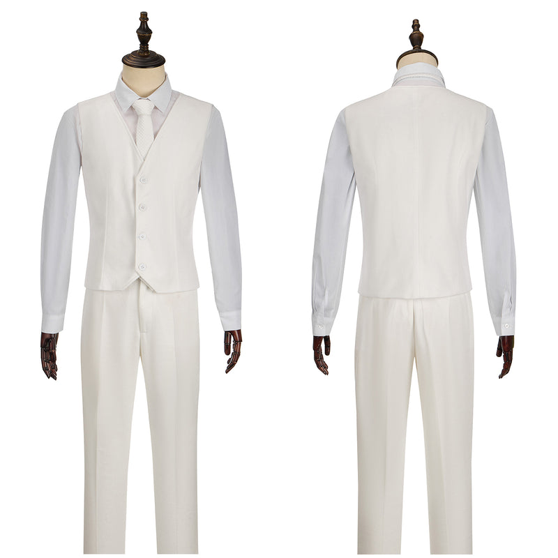 Joker 2 The Joker White Woolen Suit Cosplay Costume Male Gentleman Uniform Halloween Carnival Set