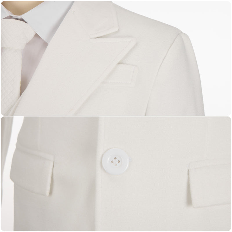Joker 2 The Joker White Woolen Suit Cosplay Costume Male Gentleman Uniform Halloween Carnival Set
