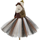 Jungle Party Kids Girls Animal Leopard Cosplay Costume Tulle Dress Tail Hairband - AwwwCos
