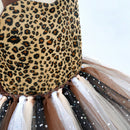 Jungle Party Kids Girls Animal Leopard Cosplay Costume Tulle Dress Tail Hairband - AwwwCos