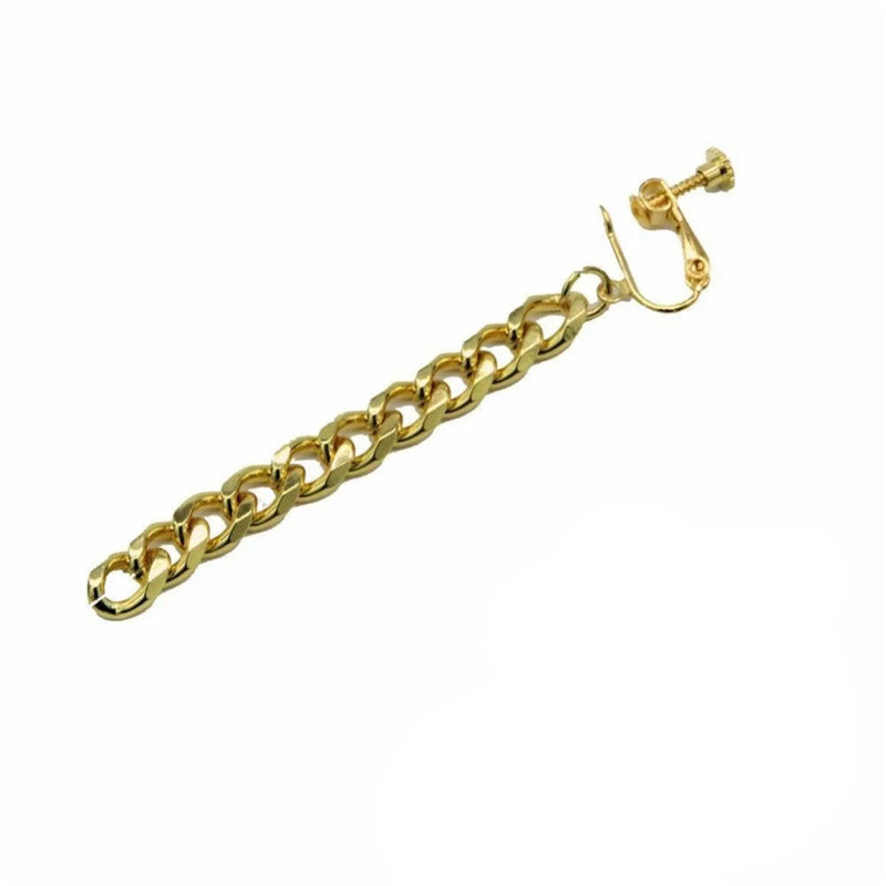 K-Pop: Demon Hunters Rumi Cosplay Accessory Gold Chain Earrings Ear Clip - AwwwCos