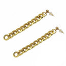K-Pop: Demon Hunters Rumi Cosplay Accessory Gold Chain Earrings Ear Clip - AwwwCos