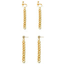 K-Pop: Demon Hunters Rumi Cosplay Accessory Gold Chain Earrings Ear Clip - AwwwCos