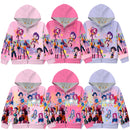 Kid Adult Anime K-Pop Demon Hunters Cosplay Costume Printed Zipper Hoodies - AwwwCos