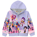 Kid Adult Anime K-Pop Demon Hunters Cosplay Costume Printed Zipper Hoodies - AwwwCos