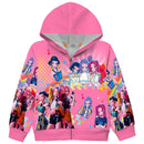 Kid Adult Anime K-Pop Demon Hunters Cosplay Costume Printed Zipper Hoodies - AwwwCos