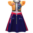 Kid Girl Anime K-Pop: Demon Hunters Rumi Cosplay Costume Orange Dress Bag - AwwwCos