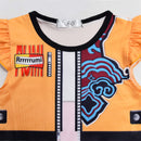 Kid Girl Anime K-Pop: Demon Hunters Rumi Cosplay Costume Orange Dress Bag - AwwwCos